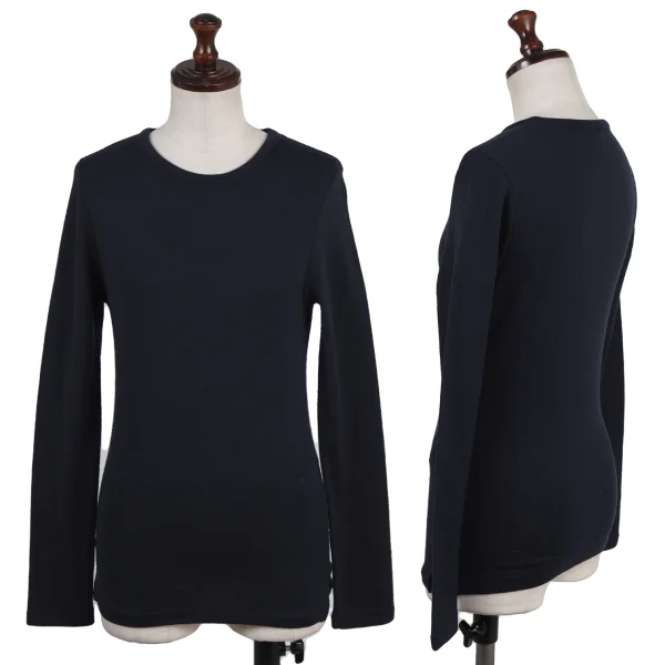 Y's Wool Blended Knit Top Navy 3 K-175094_001