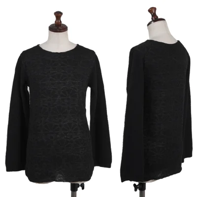 Y's Wool Graphic Printed Knit Sweater
