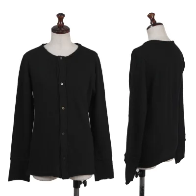 Y's Cut Off Wool Knit Cardigan