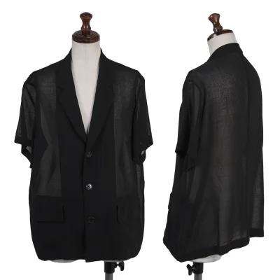 Y's Summer Wool Sheer Short Sleeves Jacket