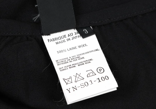 Y's Wool Gaba Pleats Skirt K-175100_012