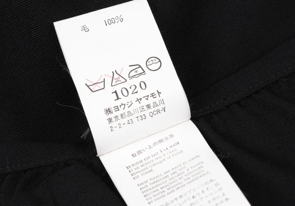Y's Wool Gaba Pleats Skirt K-175100_013
