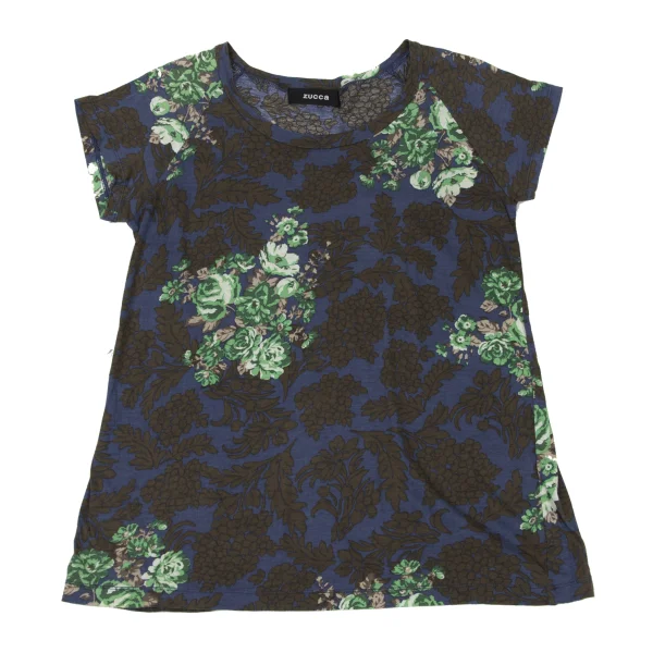 zucca Cotton Floral Printed Raglan T Shirt K-175103_002