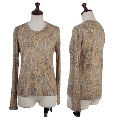 zucca Rayon Wool Paisley Printed T Shirt