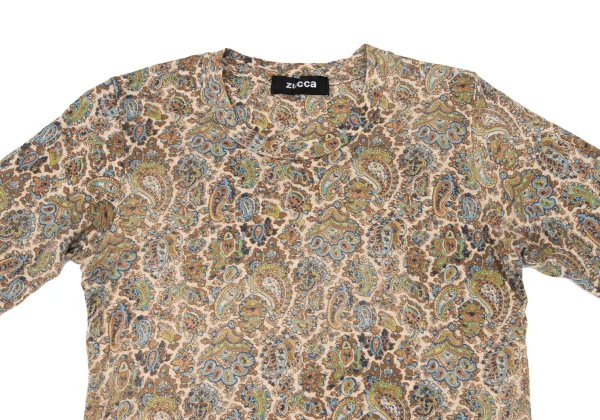 zucca Rayon Wool Paisley Printed T Shirt K-175104_003