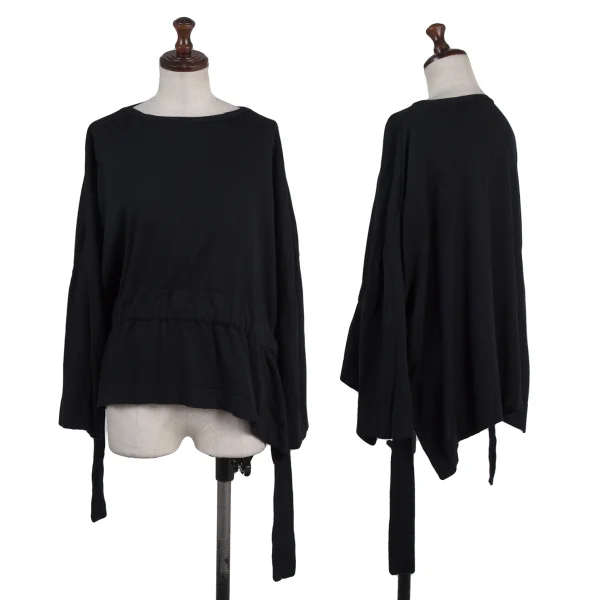 zucca Belted Cotton Wide T Shirt Navy M K-175105_001