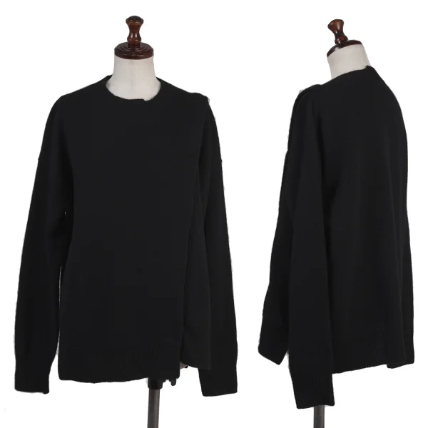 zucca Front Button Design Wool Knit Sweater Black M K-175106_001