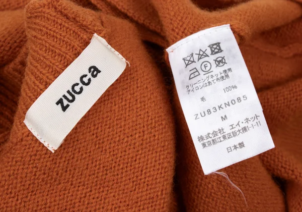 zucca Wool Knit Sweater Open Front Button  K-175107_016