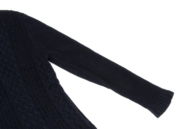 SONIA RYKIEL Cotton Blend Chunky Cable Knit V-neck Sweater K-175109_005