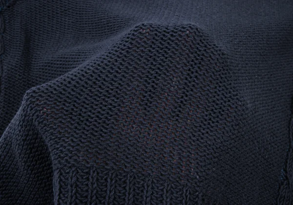 SONIA RYKIEL Cotton Blend Chunky Cable Knit V-neck Sweater K-175109_010
