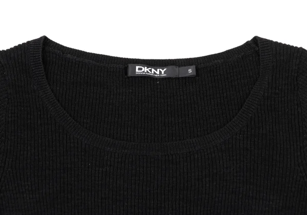DKNY Cotton Blend Short Sleeve Ribbed Knit Top K-175111_003