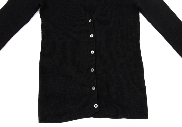 DKNY Cotton Blend V-neck Ribbed Knit Cardigan K-175112_008