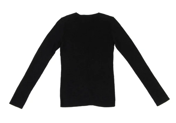 DKNY Cotton Blend V-neck Ribbed Knit Cardigan K-175112_010