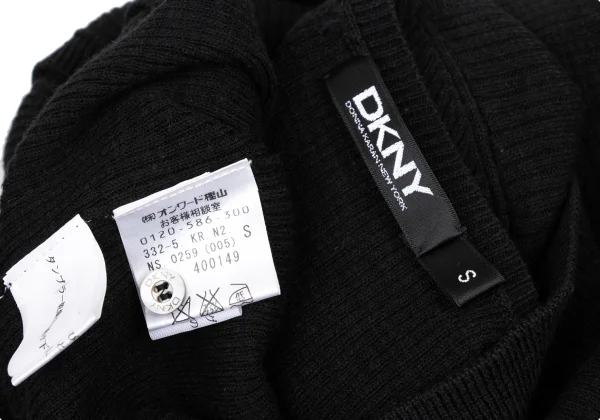 DKNY Cotton Blend V-neck Ribbed Knit Cardigan K-175112_012