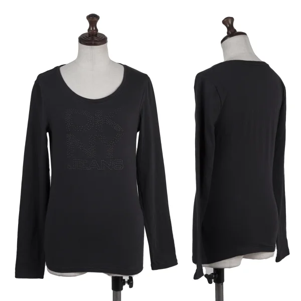 DKNY JEANS Micro Studs Logo Stretch T Shirt Black S K-175114_001