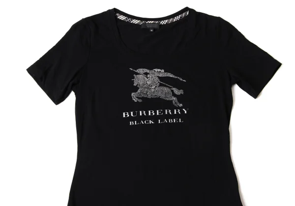 BURBERRY BLACK LABEL Rayon Blend Logo Print Stretch T-shirt K-175117_002