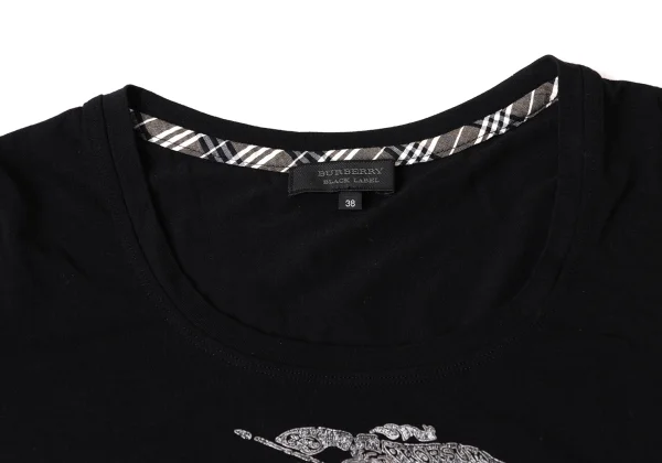 BURBERRY BLACK LABEL Rayon Blend Logo Print Stretch T-shirt K-175117_003