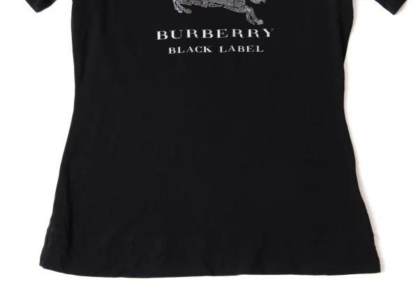 BURBERRY BLACK LABEL Rayon Blend Logo Print Stretch T-shirt K-175117_006
