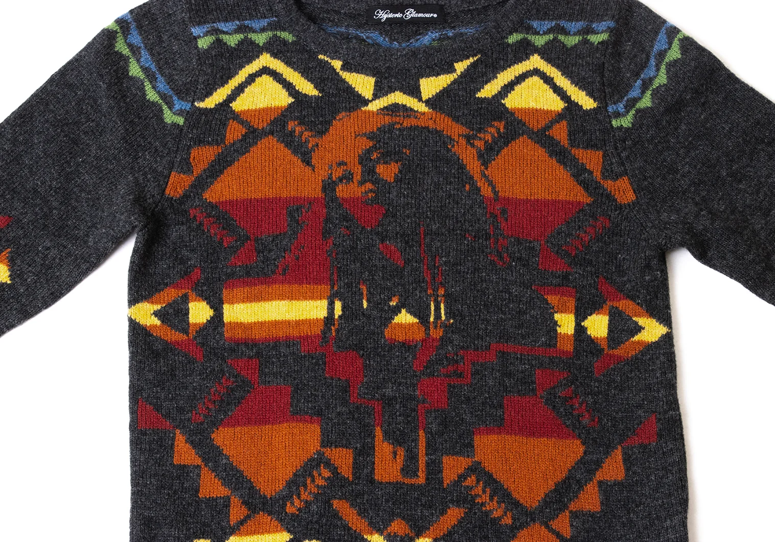 ヒステリックグラマーHYSTERIC GLAMOUR ウールコットングラフィック