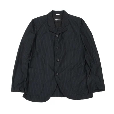 COMME des GARCONS HOMME DEUX Poly Blend Striped Puckering Jacket