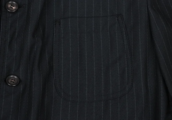 COMME des GARCONS HOMME DEUX Poly Blend Striped Puckering Jacket K-175126_006
