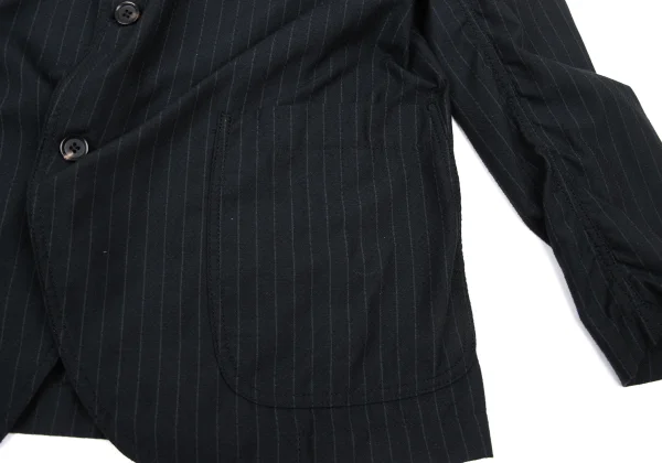COMME des GARCONS HOMME DEUX Poly Blend Striped Puckering Jacket K-175126_011