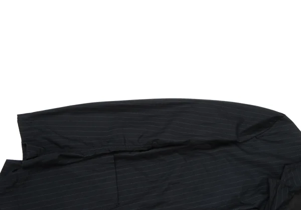 コムデギャルソン オムドゥCOMME des GARCONS HOMME DEUX ポリ混ストライプパッカリングセットアップ 紺XL K-175128_006