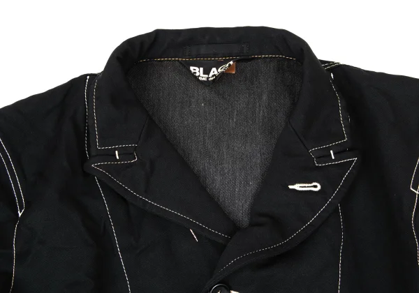 BLACK COMME des GARCONS Dyed Poly Cotton White Stitch Jacket K-175133_003