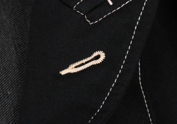 BLACK COMME des GARCONS Dyed Poly Cotton White Stitch Jacket K-175133_005
