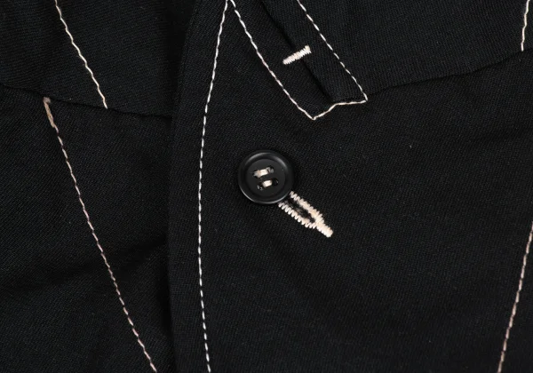 BLACK COMME des GARCONS Dyed Poly Cotton White Stitch Jacket K-175133_007