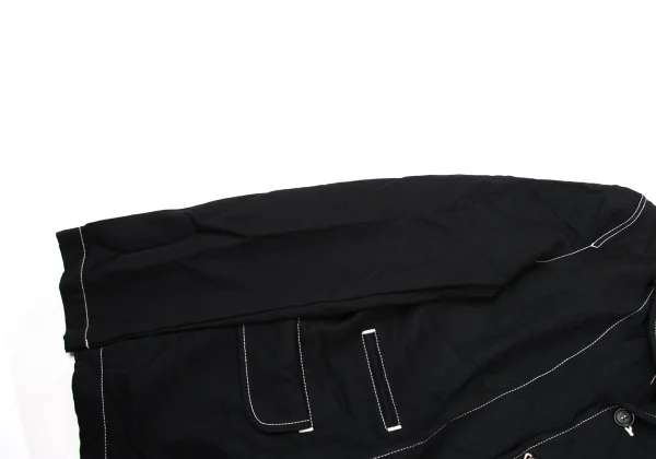 BLACK COMME des GARCONS Dyed Poly Cotton White Stitch Jacket K-175133_008