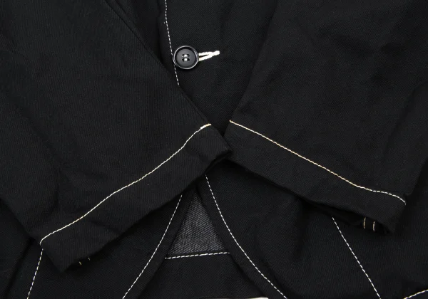 BLACK COMME des GARCONS Dyed Poly Cotton White Stitch Jacket K-175133_009
