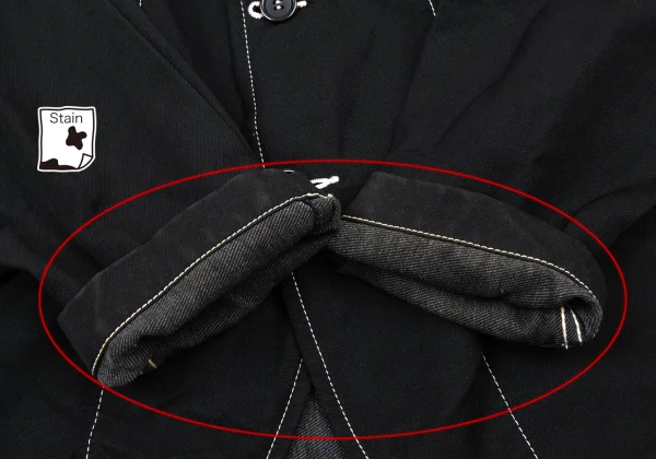 BLACK COMME des GARCONS Dyed Poly Cotton White Stitch Jacket K-175133_010