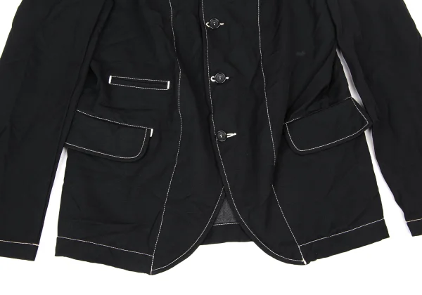 BLACK COMME des GARCONS Dyed Poly Cotton White Stitch Jacket K-175133_011