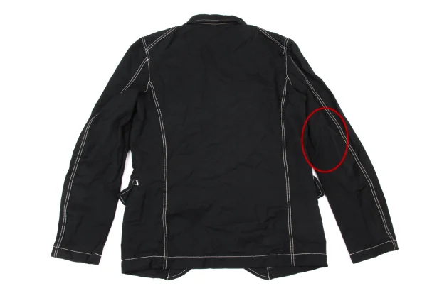 BLACK COMME des GARCONS Dyed Poly Cotton White Stitch Jacket K-175133_015