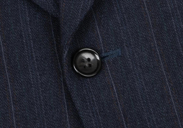 ジュンヤワタナベマン コムデギャルソンJUNYA WATANABE MAN COMME des GARCONS ウール混ストライプ1Bジャケット 紺M K-175137_010
