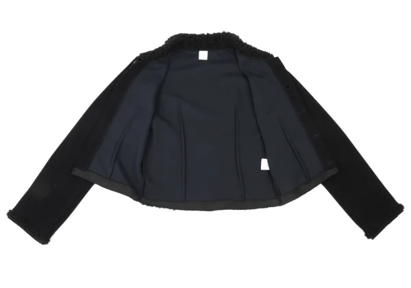 sunao kuwahara I.S. Boa Paneling Knit Jacket K-175150_010