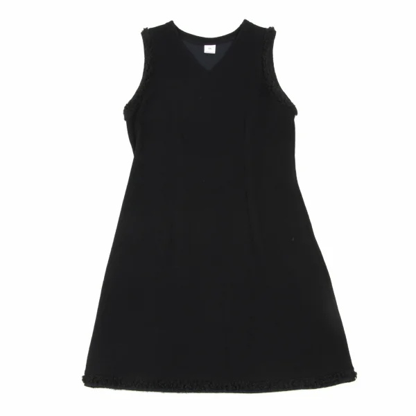 sunao kuwahara I.S. Wool Blend Boa Panels Sleeveless Dress K-175151_002