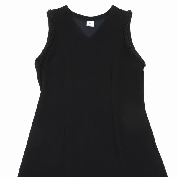 sunao kuwahara I.S. Wool Blend Boa Panels Sleeveless Dress K-175151_003
