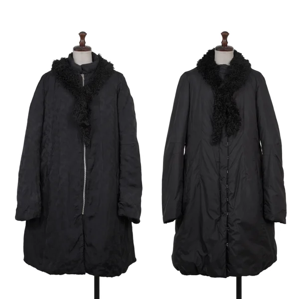 TSUMORI CHISATO Reversible Floral Embroidered Down Coat Black M K-175153_001