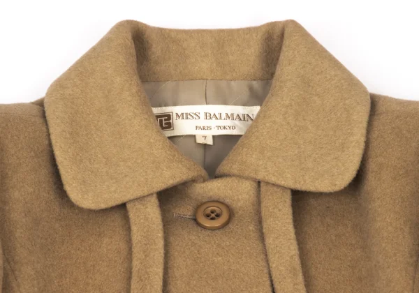 MISS BALMAIN Ribbon Design Cashmere Wool Coat K-175157_004