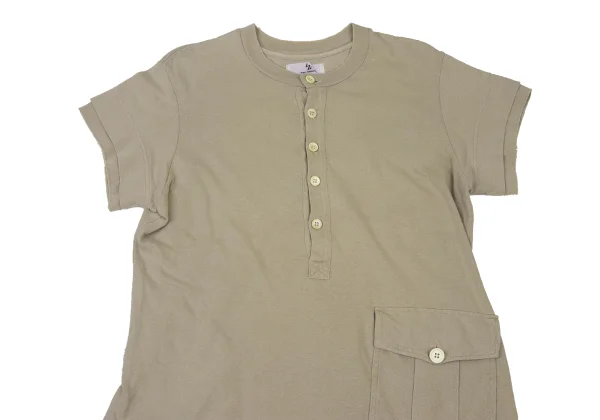 Y's for men Front Pocket Henry Neck T Shirt K-175163_002