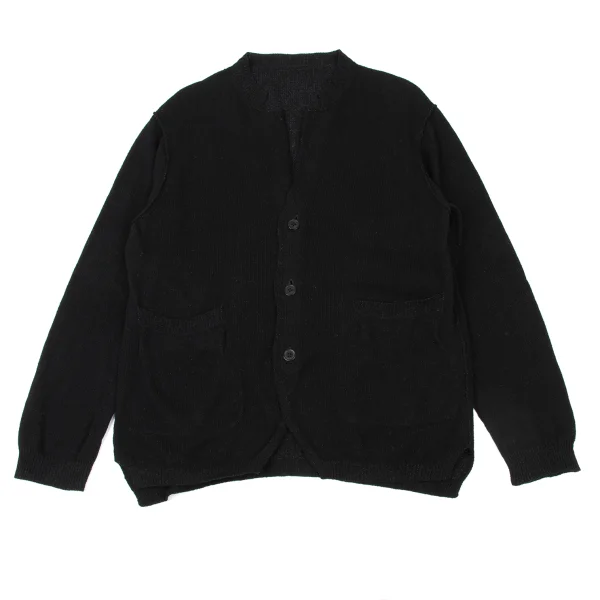 Yohji Yamamoto POUR HOMME Reversible Knit Cardigan Black M-L K-175177_001