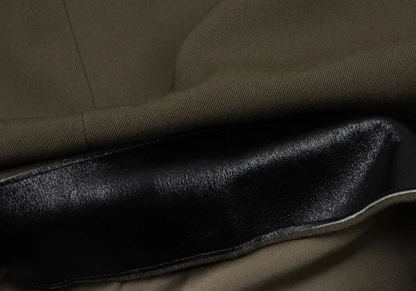 Yohji Yamamoto POUR HOMME Leather Trim Wool Gaba Jacket K-175182_018