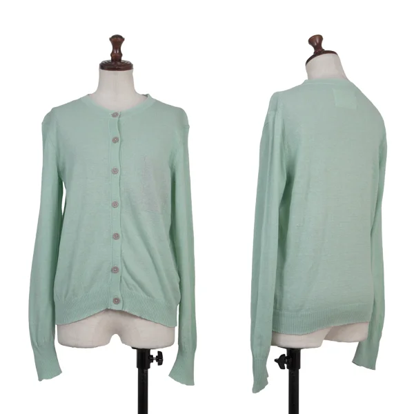 MHL Cotton Linen Inner Pocket Cardigan Mint Green 2 K-175186_001