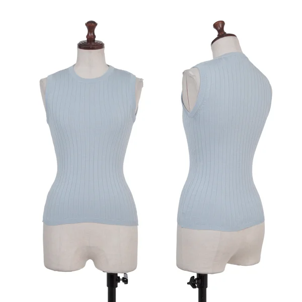 TOCCA Silk Rib Tank Top Sky blue S K-175188_001