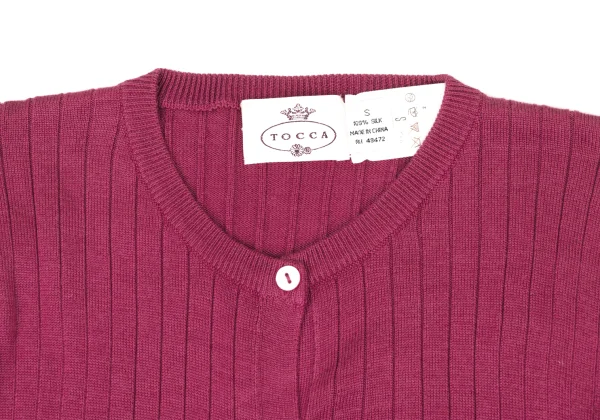 TOCCA Silk rib 3/4 Sleeve Cardigan K-175189_003