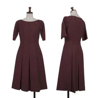 TOCCA Wool Stitch Tuck Pleats Dress