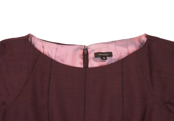 TOCCA Wool Stitch Tuck Pleats Dress K-175190_004