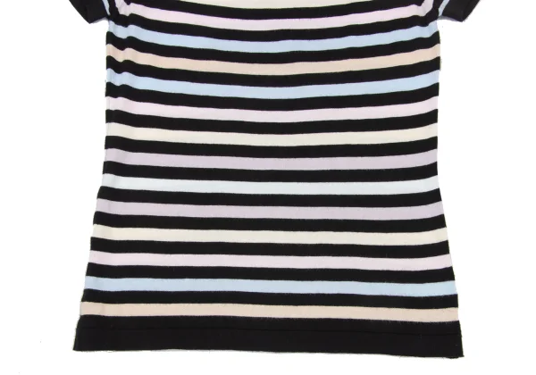 JOHN SMEDLEY Pastel-Striped Raglan Short Sleeve Knit Top K-175192_005